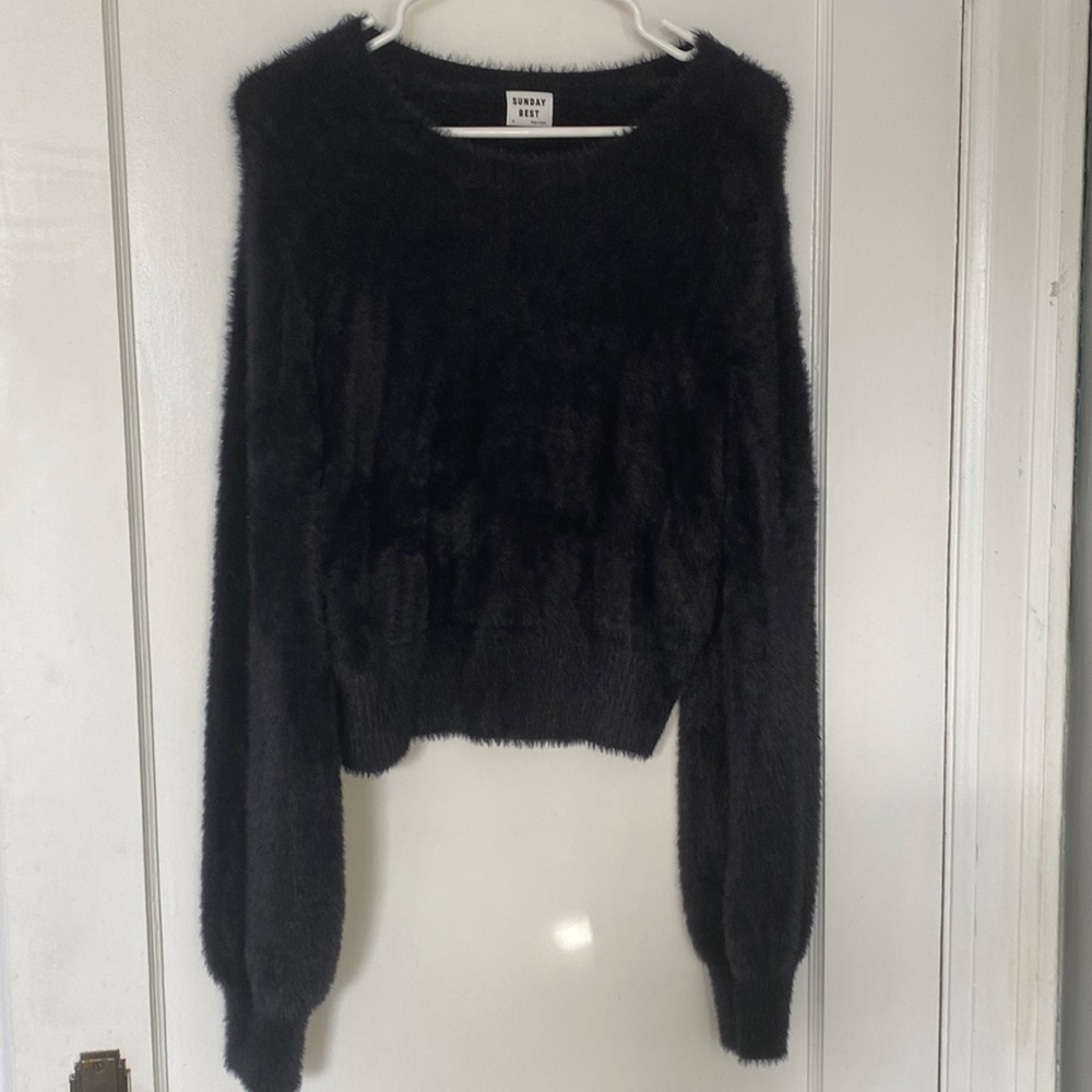 Black aritzia kitten sweater